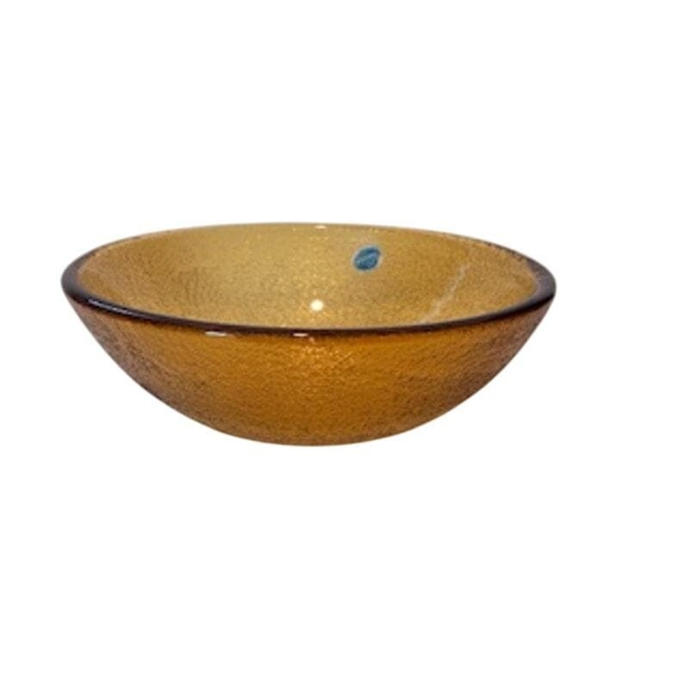 Vintage Imperial Amber Glass Bowl, Textured Weighted, Home Decor Display, Server